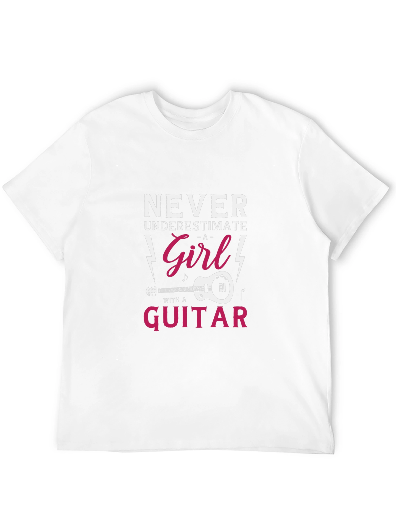 Never Underestimate A Girl With A Guitar T-Shirt