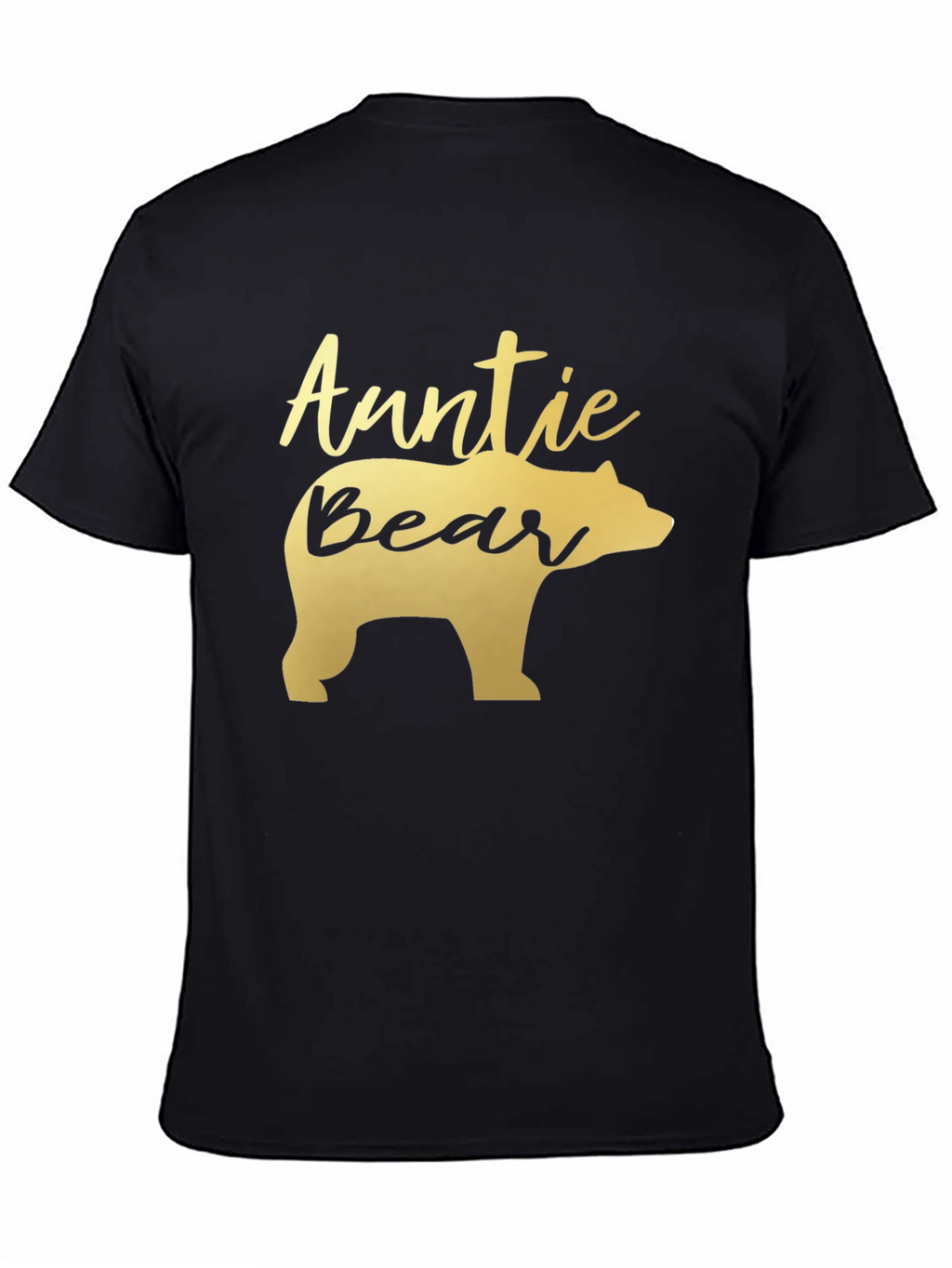 Auntie Bear Graphic T-Shirt - Black