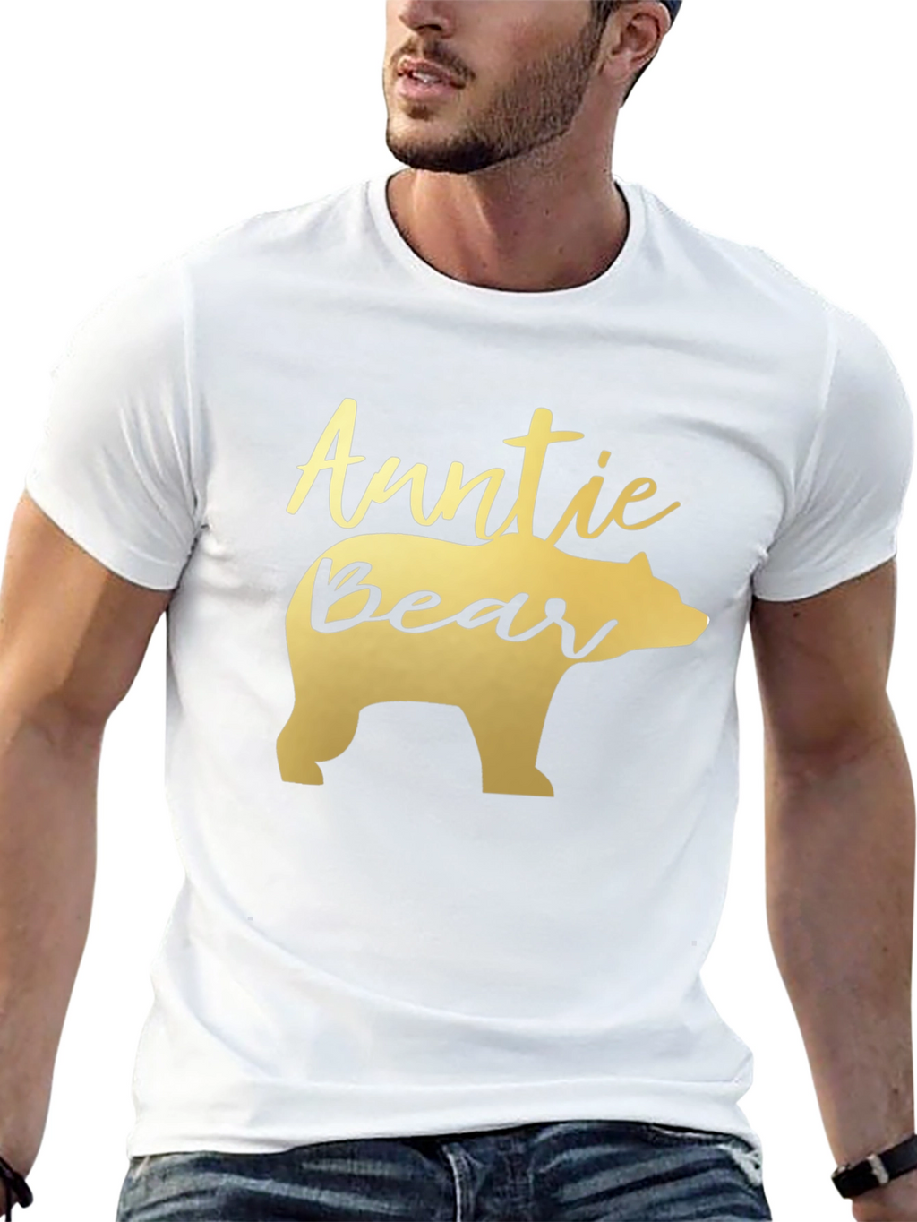 Auntie Bear Graphic T-Shirt - Black
