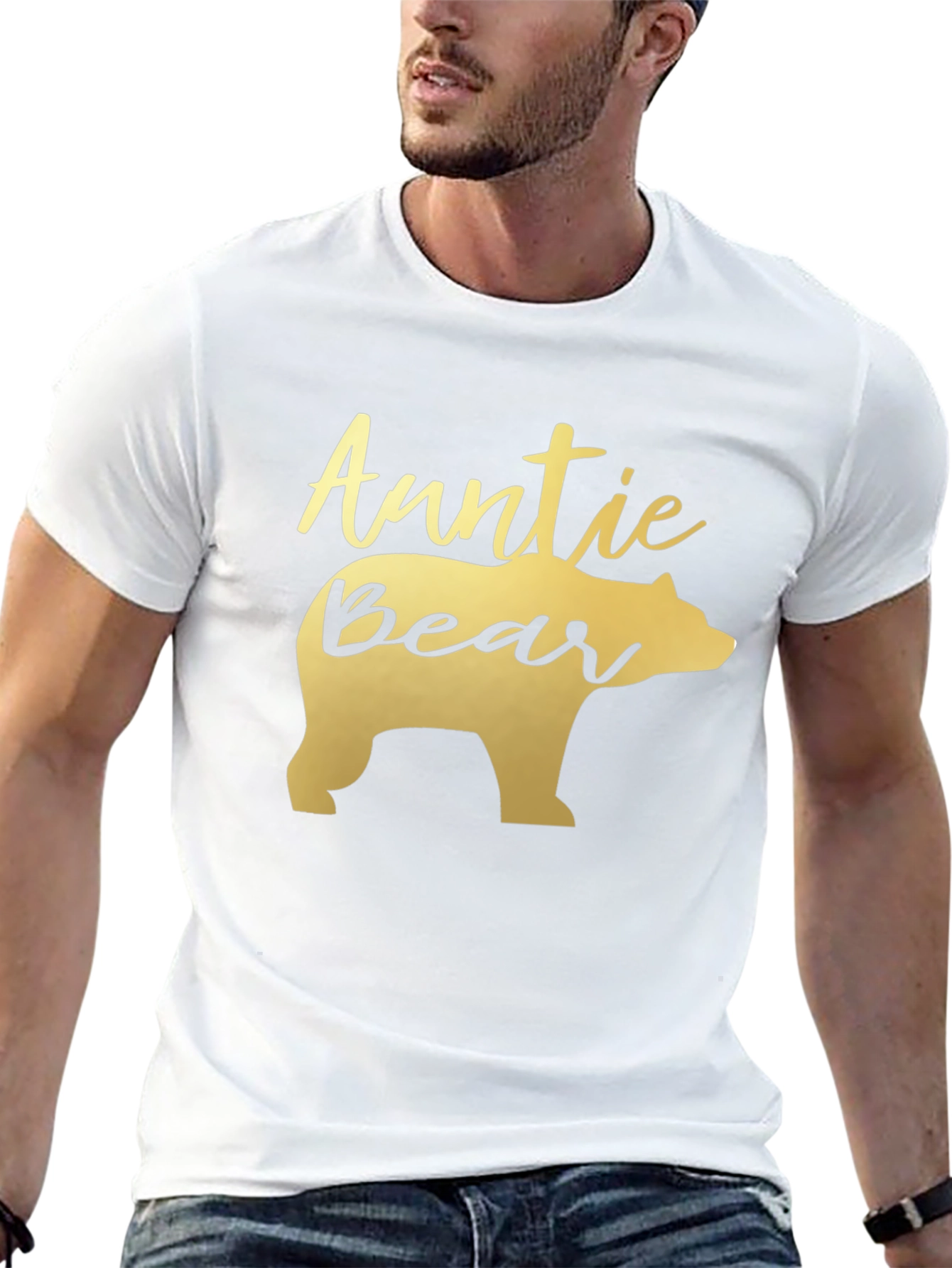 Auntie Bear Graphic T-Shirt - Black