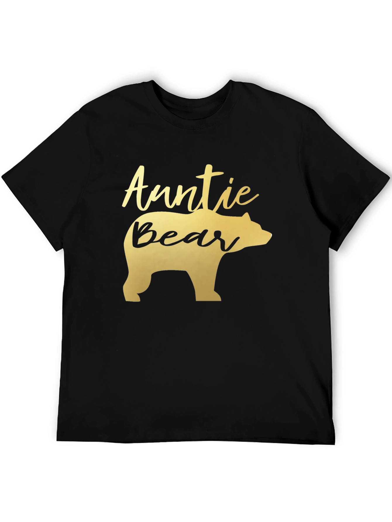 Auntie Bear Graphic T-Shirt - Black