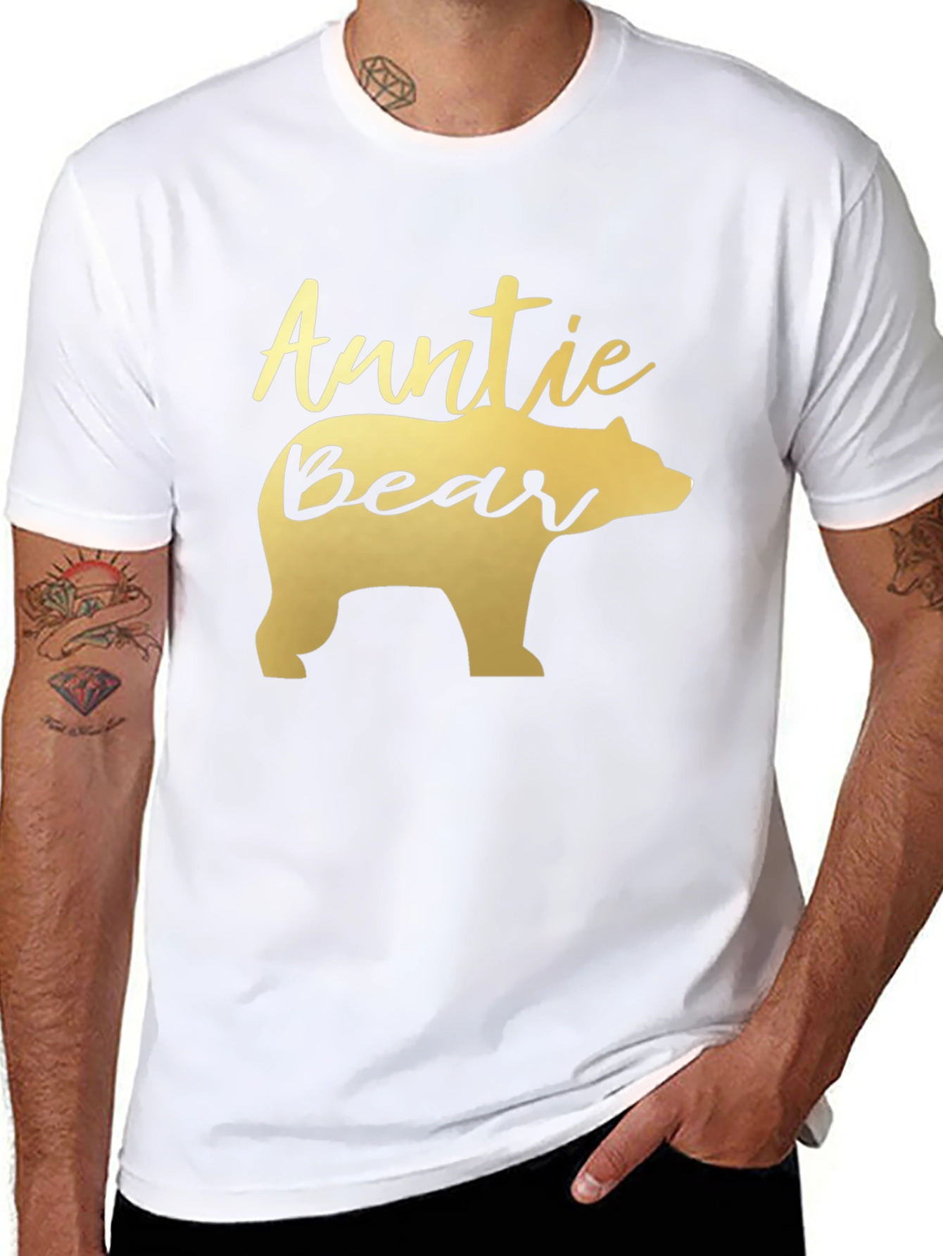 Auntie Bear Graphic T-Shirt - Black