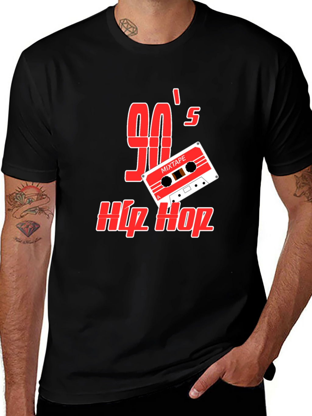 90s Hip Hop Mixtape Graphic Tee - Retro Style