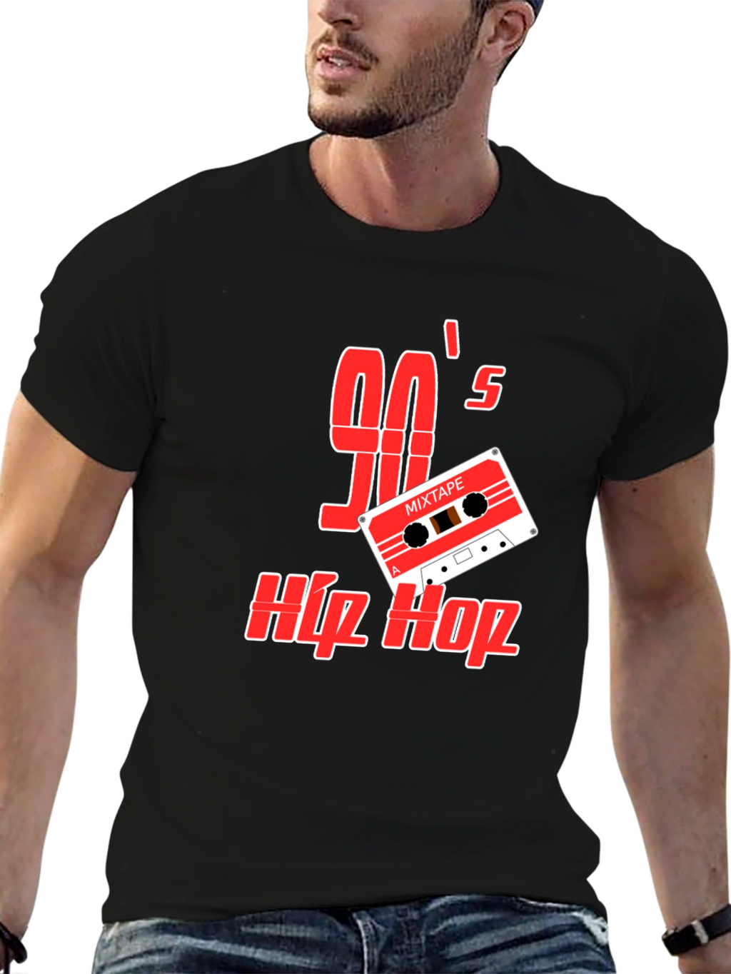 90s Hip Hop Mixtape Graphic Tee - Retro Style