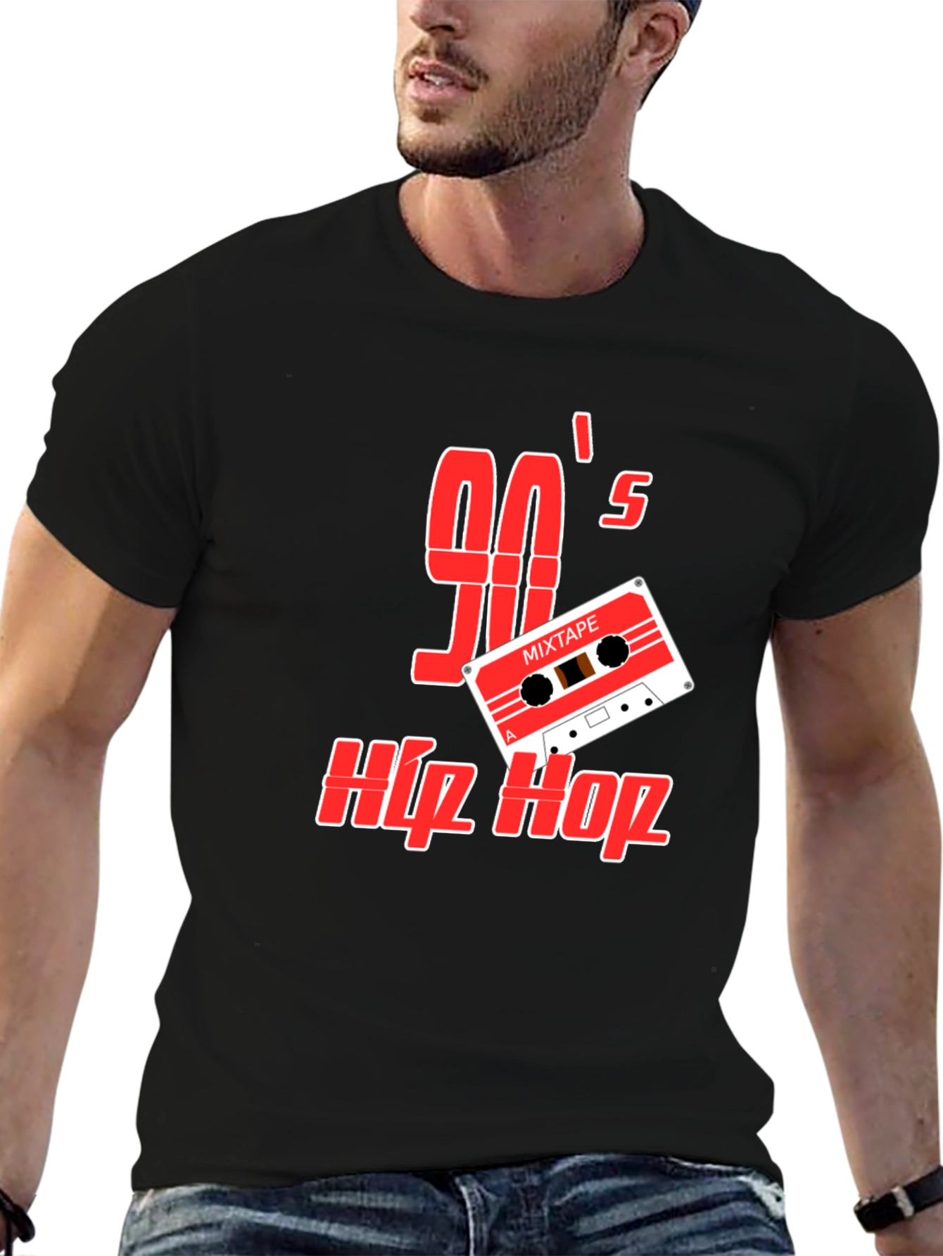 90s Hip Hop Mixtape Graphic Tee - Retro Style