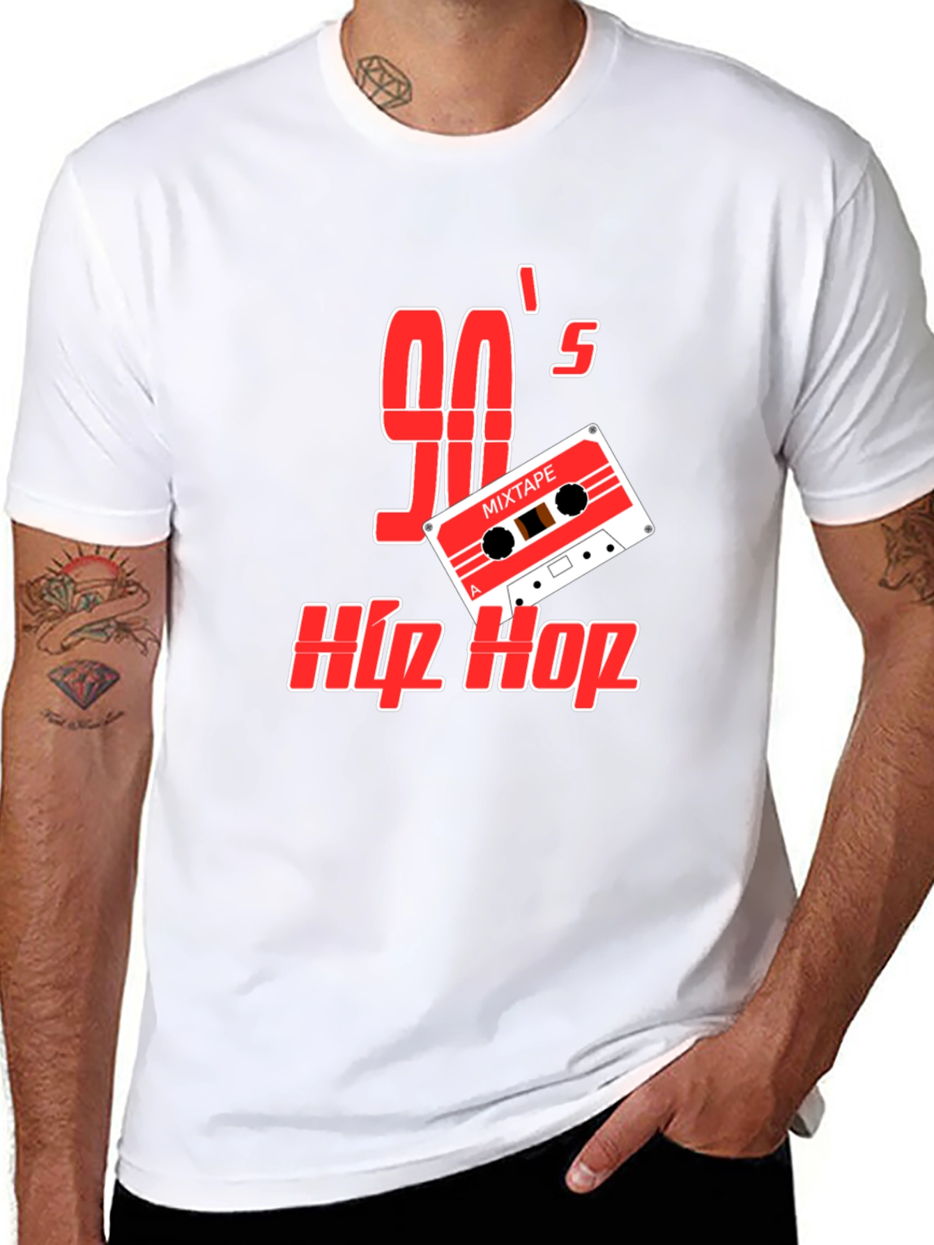 90s Hip Hop Mixtape Graphic Tee - Retro Style