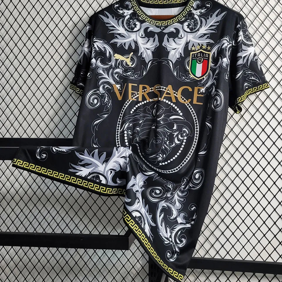2022 Italy VERSACE Special Edition Fans Jersey Detail 1