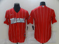 Men's Miami Marlins Red City Connect Replica Blank Jerseys