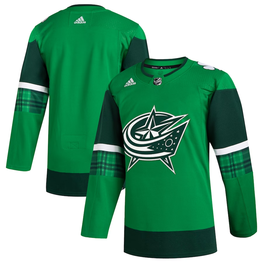 Men's Columbus Blue Jackets Kelly Green 2023 St. Patrick's Day Primegreen Authentic Blank Jerseys