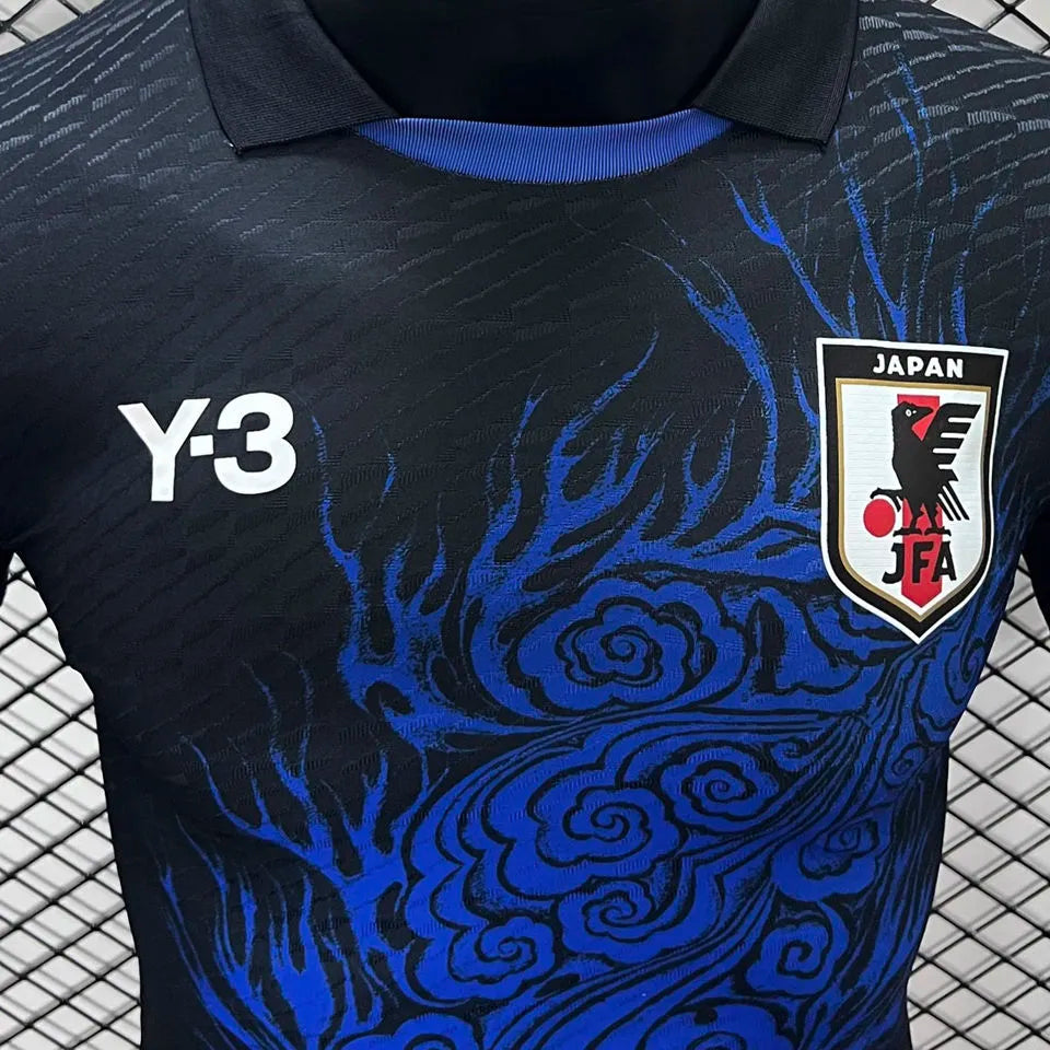 2024/25 Japan Y-3 Blue Player Version Jersey Detail 1