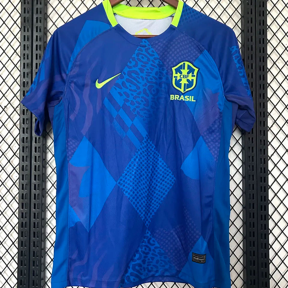 2025/26 Brazil Away Blue Fans Jersey Front