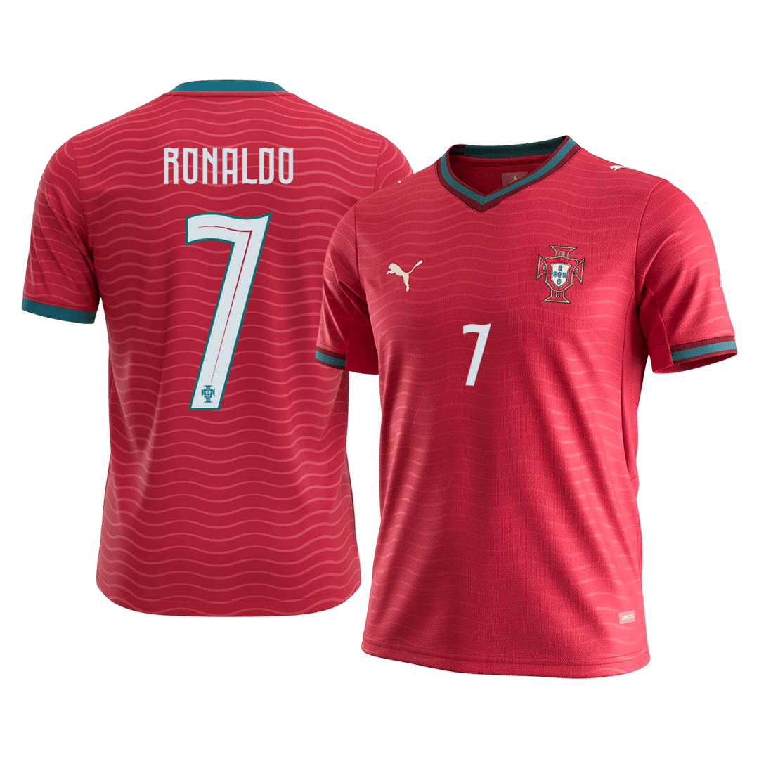 RONALDO#7 Portugal Home Soccer Jersey World Cup 2026 Red Front