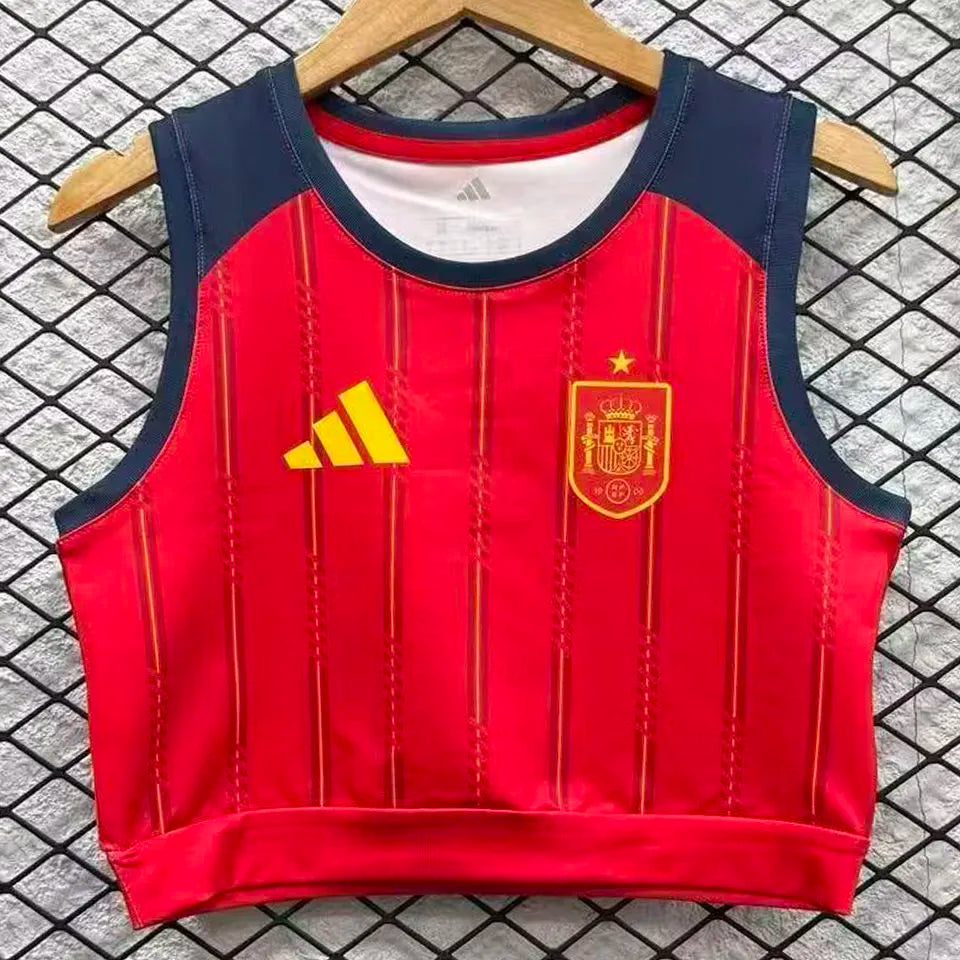 2026/27 Spain Home Women Yoga Vest Jersey 女 Front