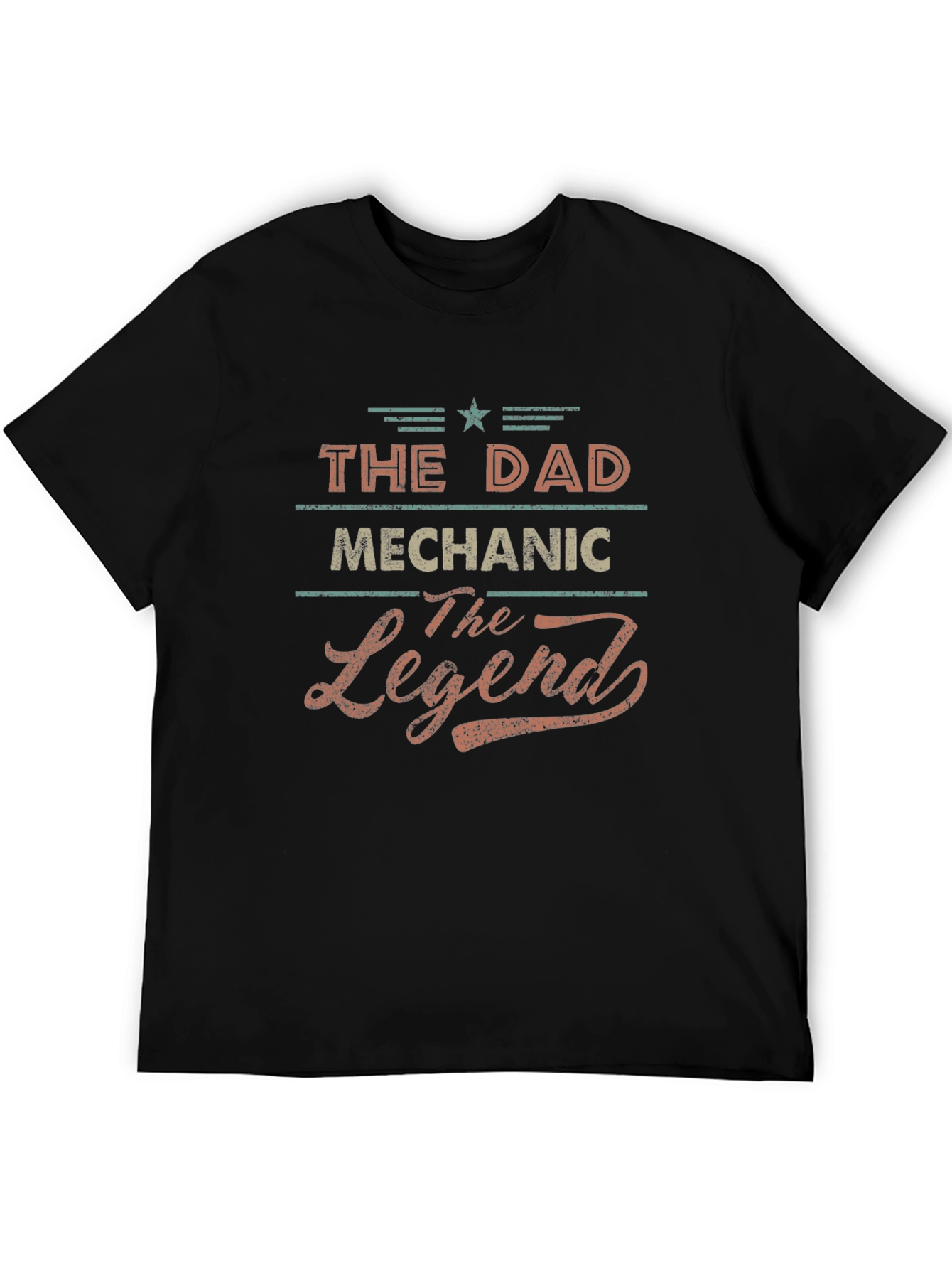 The Dad Mechanic The Legend Black T-Shirt