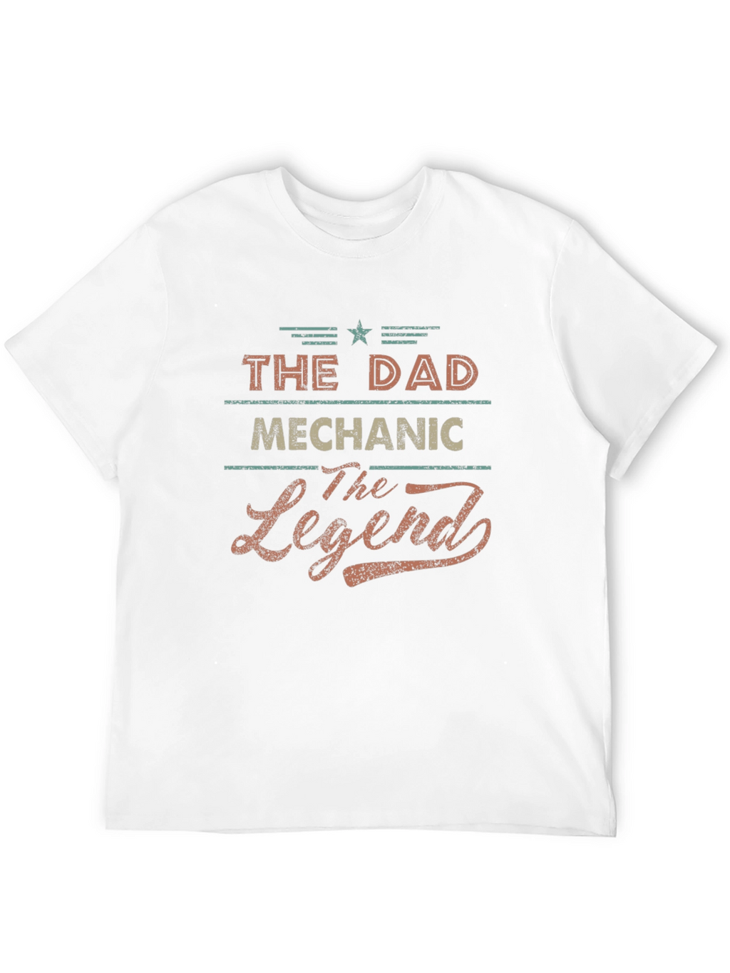 The Dad Mechanic The Legend Black T-Shirt