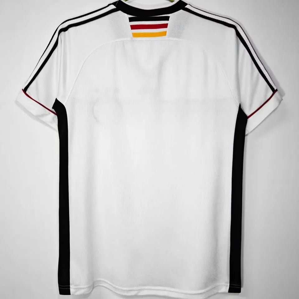 1998 Germany Home White Retro Soccer Jersey Back