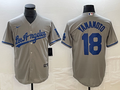 Men's Los Angeles Dodgers Yoshinobu Yamamoto #18 Gray Player Jerseys