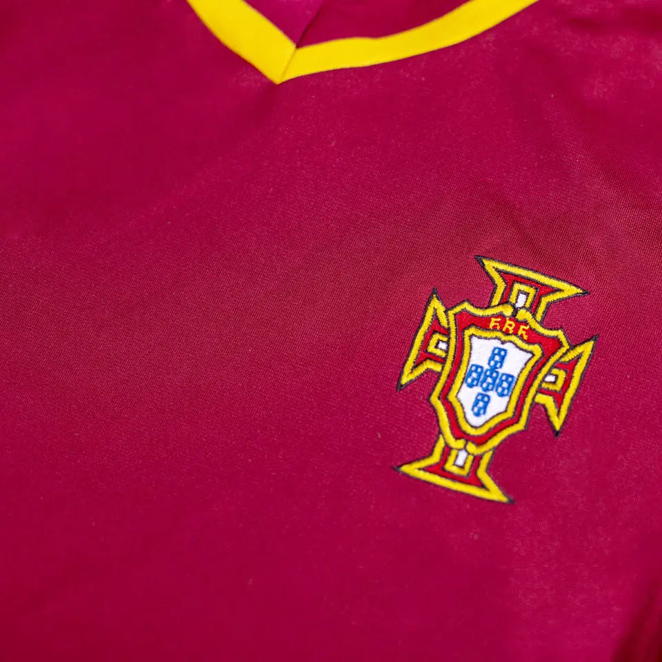 2000 Portugal Home Retro Soccer Jersey Detail 4