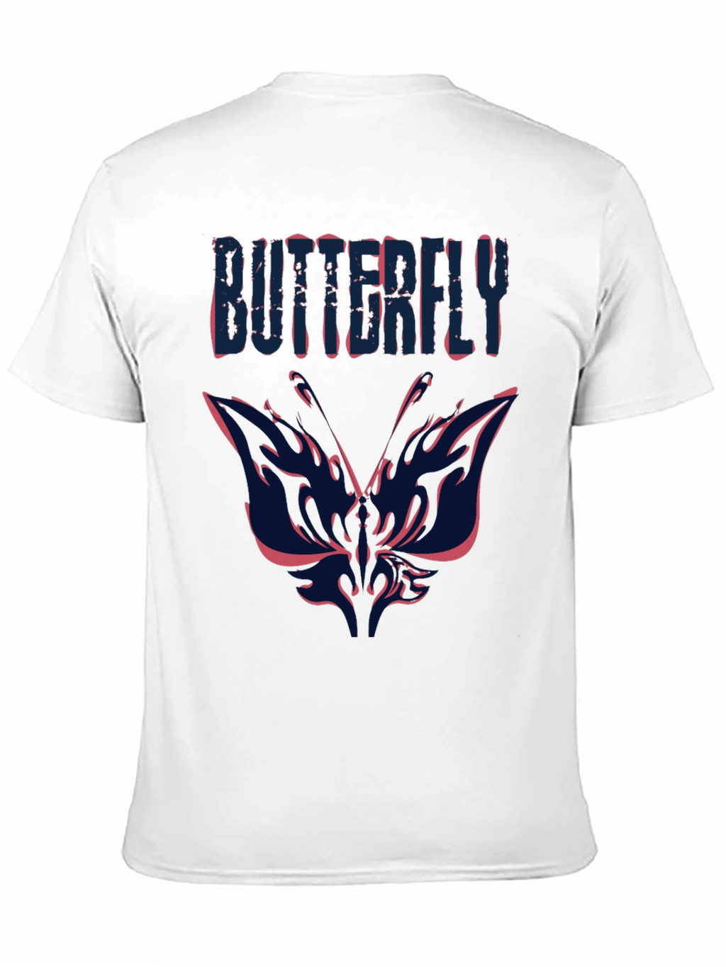 Butterfly Graphic Print Mens Black T-Shirt