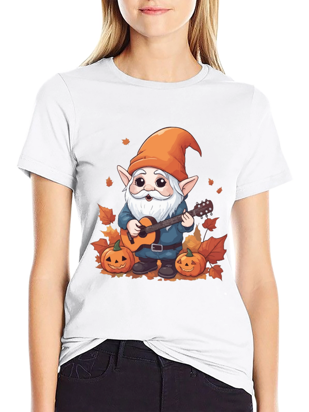 Autumn Gnome Guitarist Graphic Tee