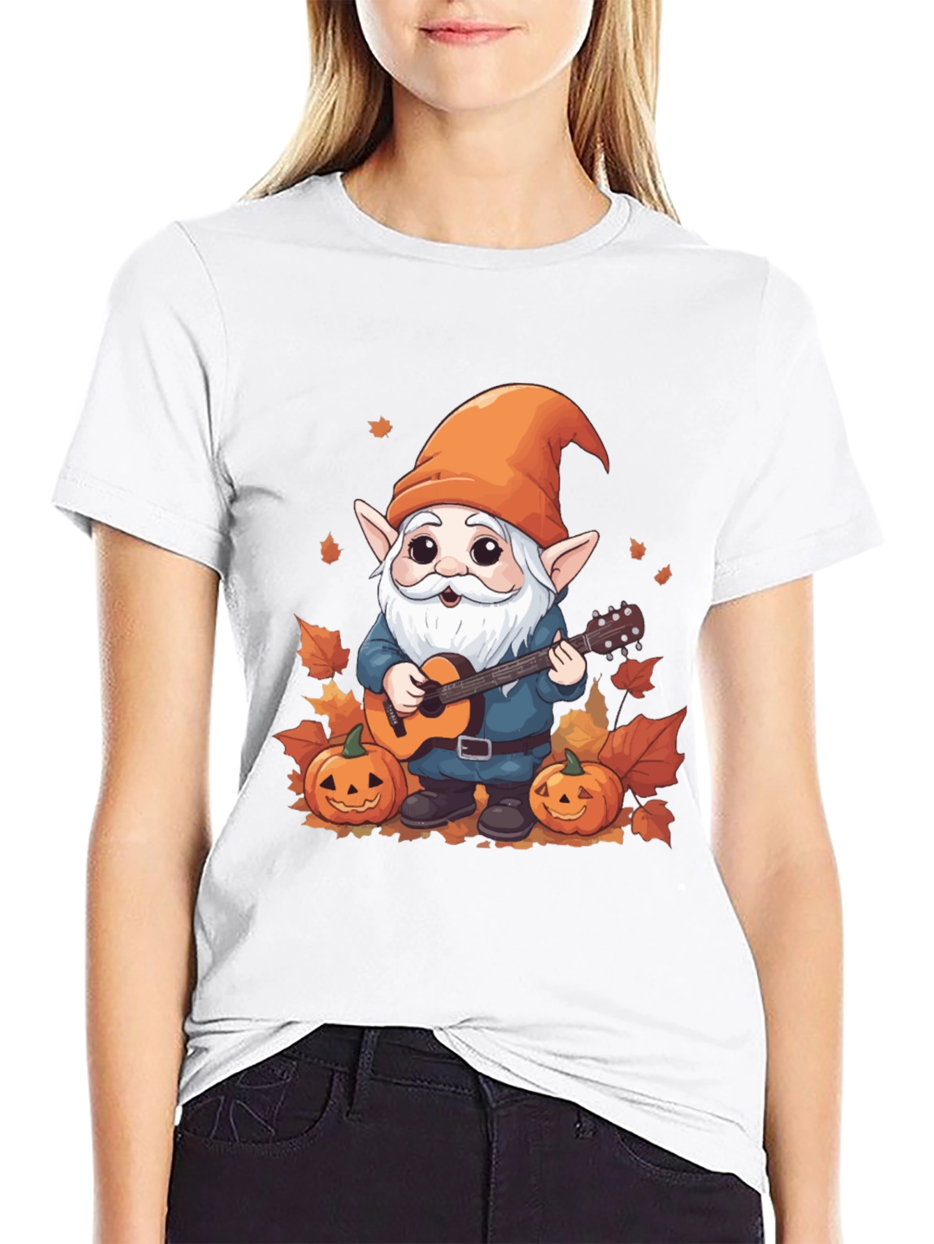 Autumn Gnome Guitarist Graphic Tee