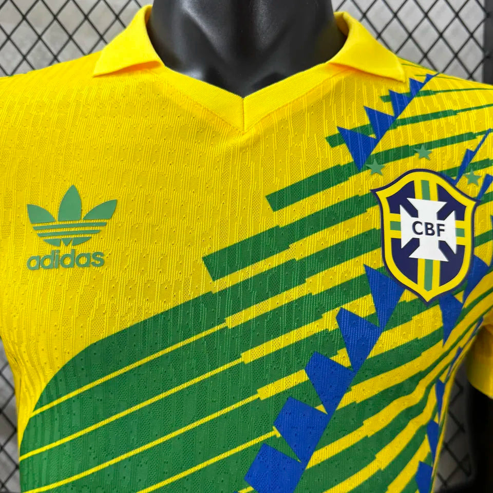 2026/27 Brazil Yellow Special Edition Player Version Soccer Jersey Detail 1