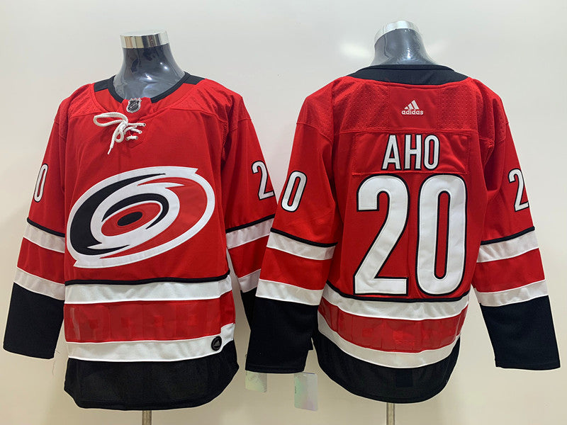 Men's Carolina Hurricanes Sebastian Aho #20 Red Player Game Jerseys