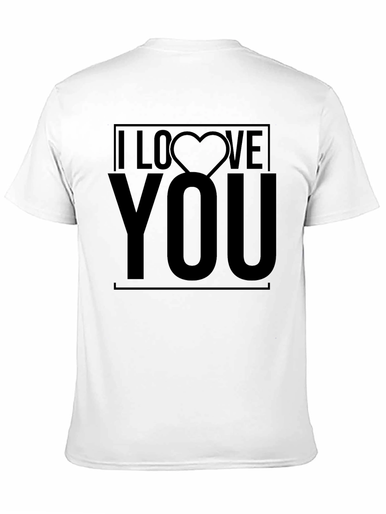 I Love You Graphic Tee - Black Crew Neck