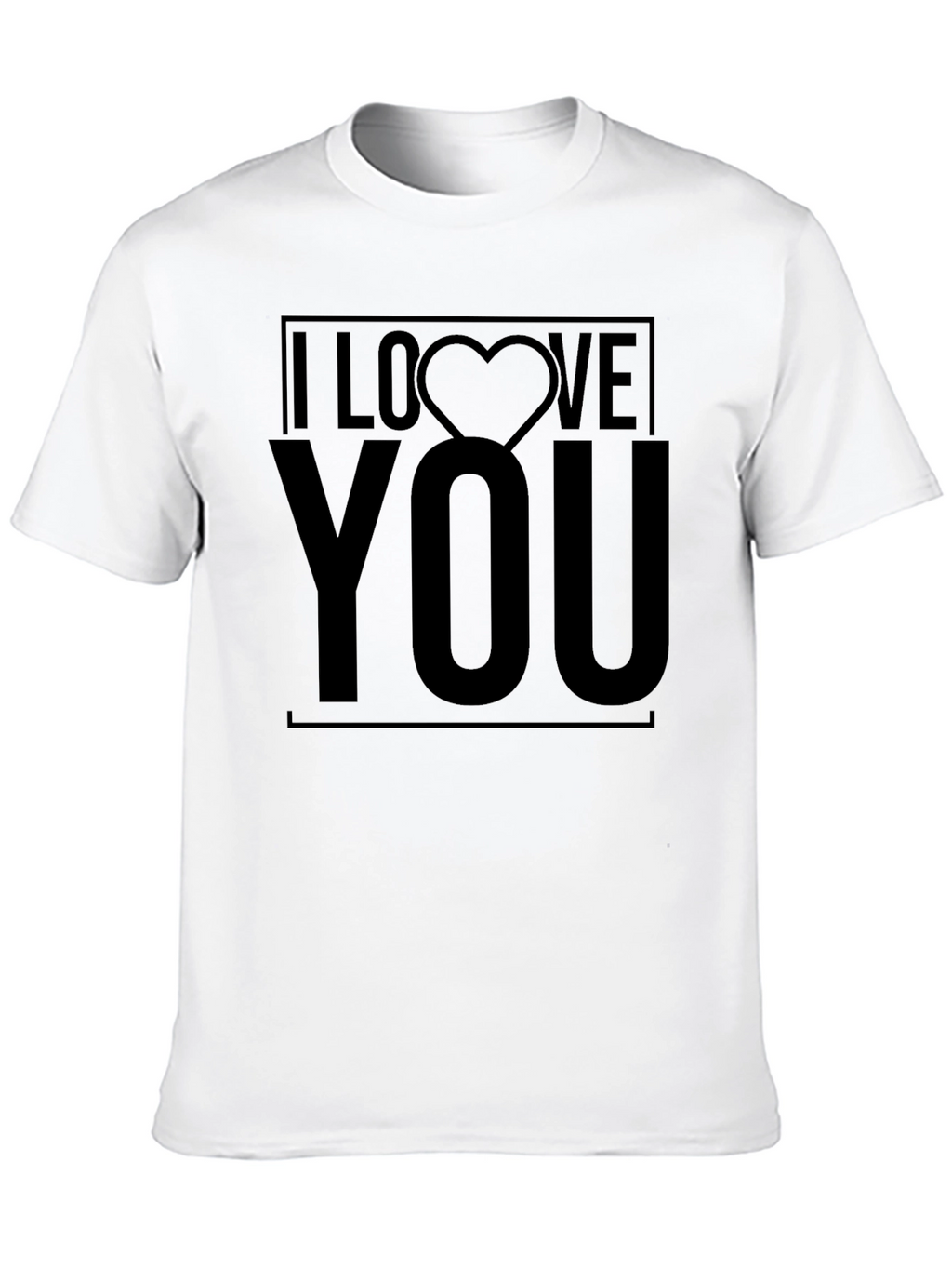 I Love You Graphic Tee - Black Crew Neck