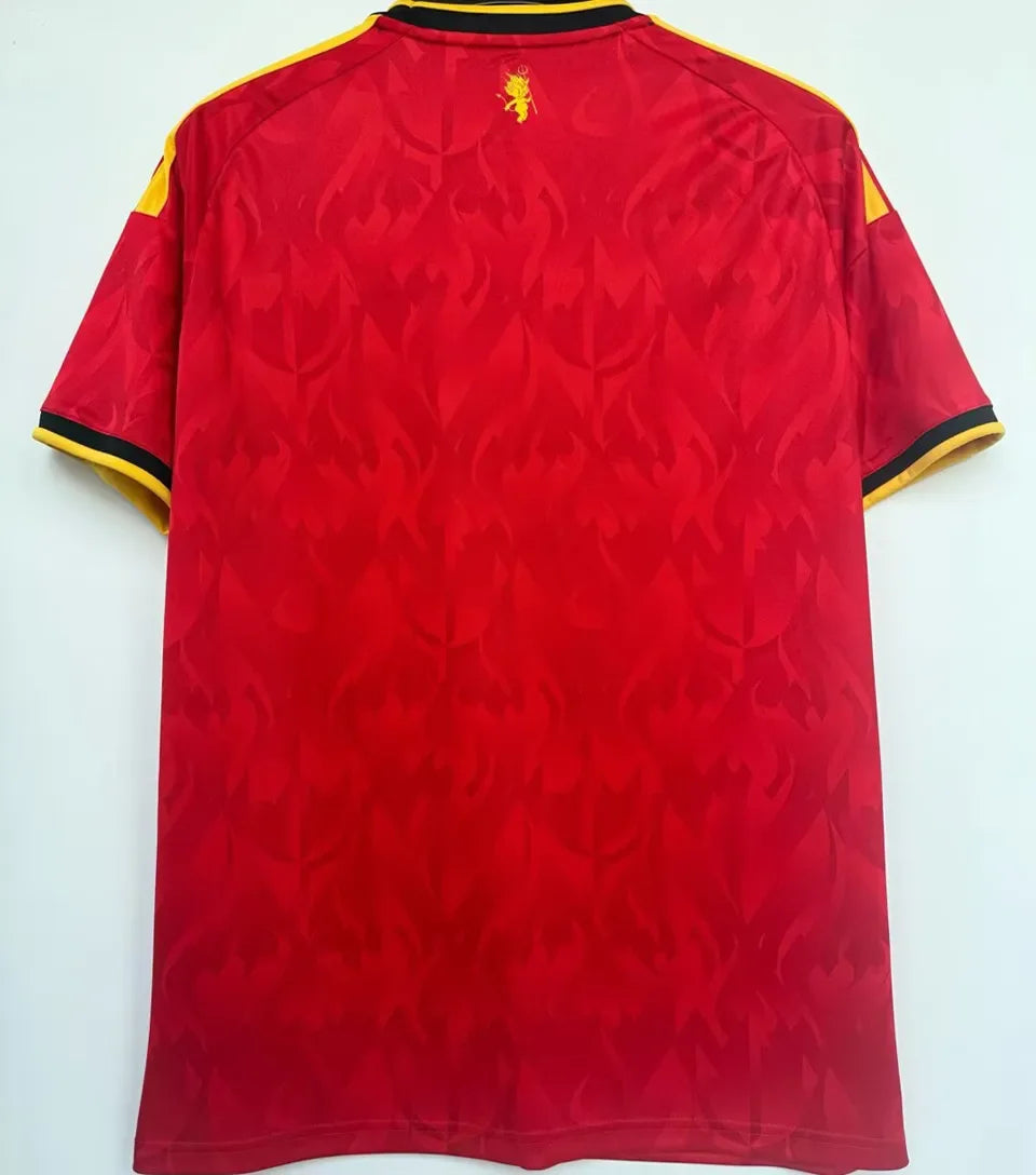 2026/27 Belgium 1:1 Quality Home Red Fans Soccer Jersey Detail 2