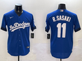 Men's Los Angeles Dodgers Roki Sasaki #11 Royal Replica Game Jerseys