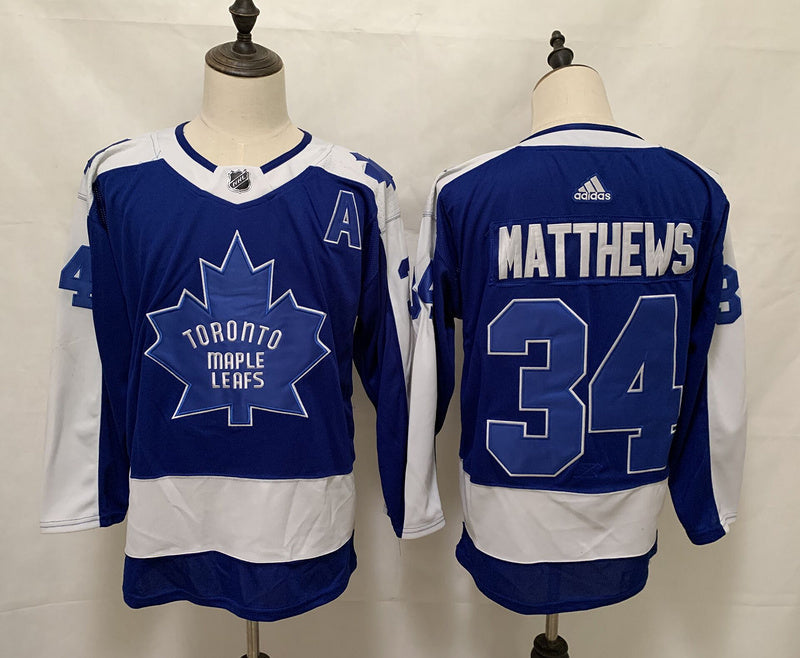 Men's Toronto Maple Leafs Auston Matthews #34 Blue/White Player Jerseys