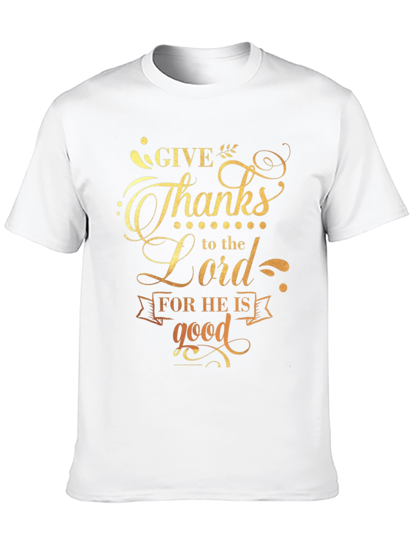 Give Thanks to the Lord Black Graphic T-Shirt