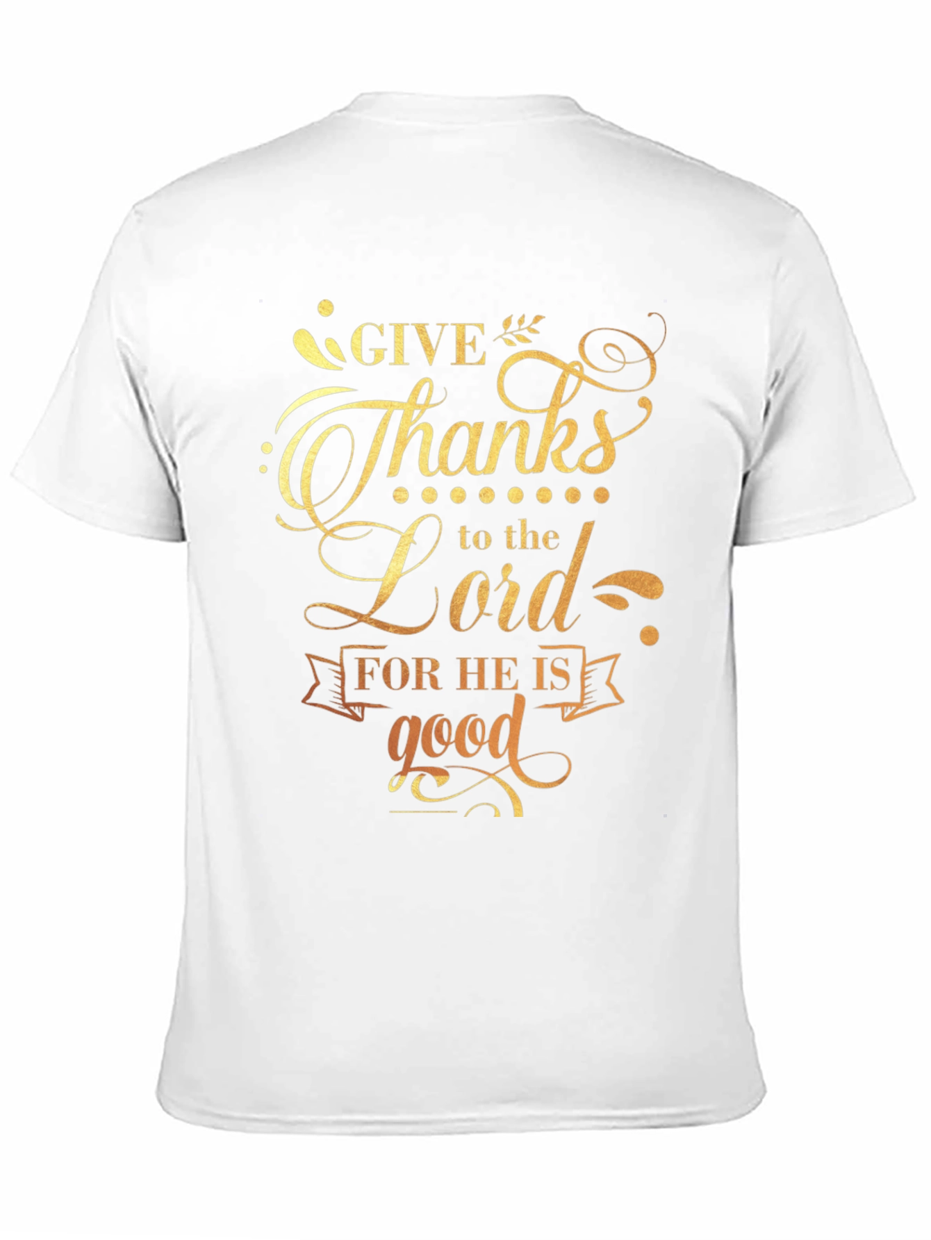 Give Thanks to the Lord Black Graphic T-Shirt