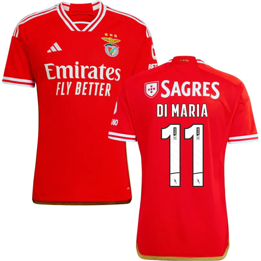 1974-1975 Ben-fica Home Red Retro Soccer Jersey Detail 3