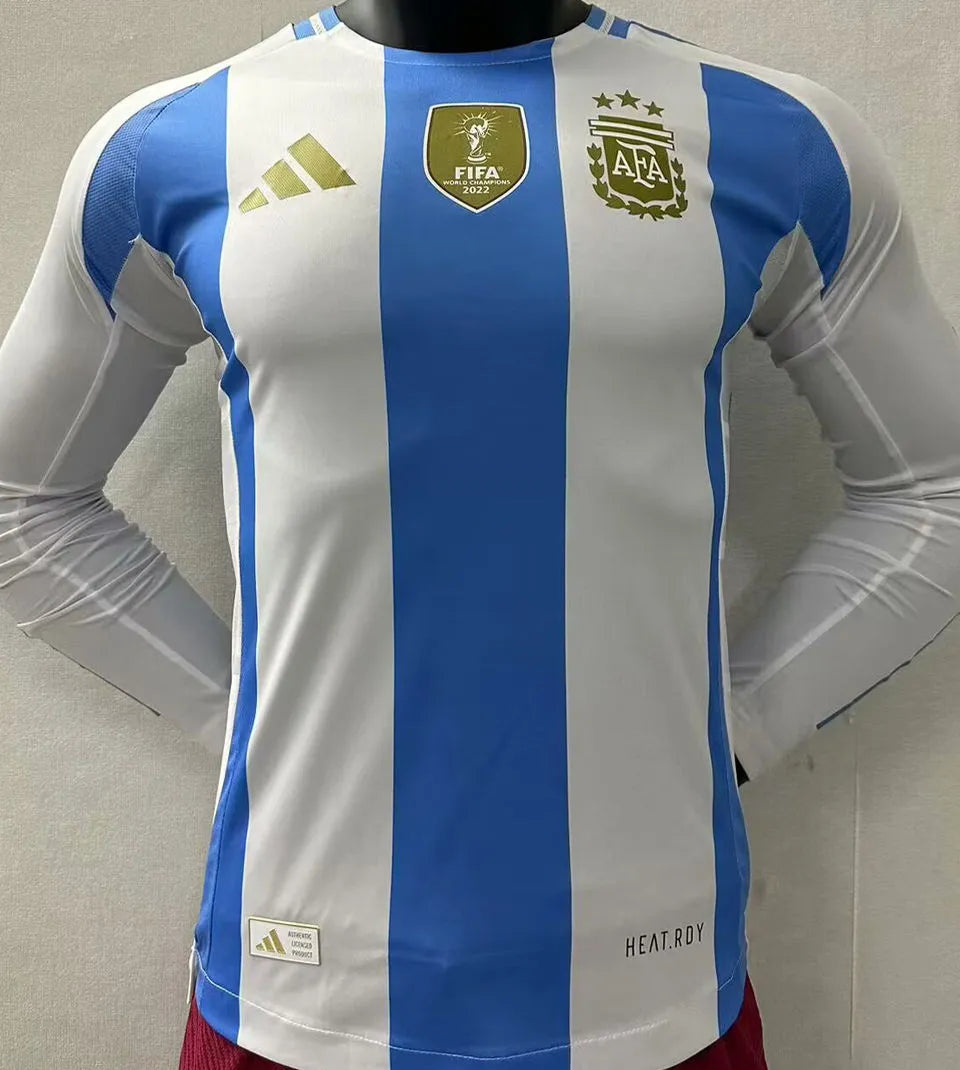 2018 Argentina Home Retro Soccer Jersey Detail 2