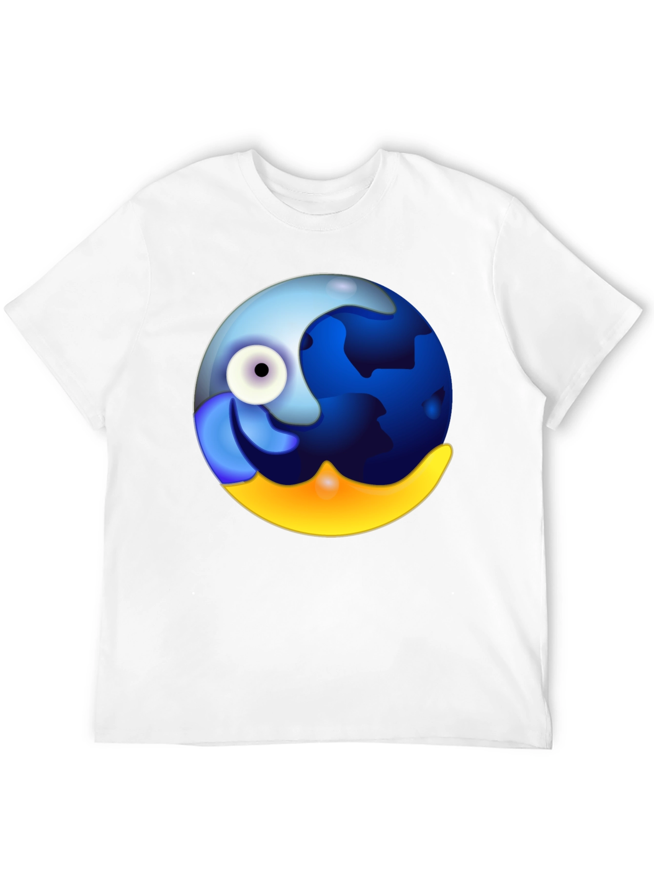 Whimsical Globe Graphic Tee - Black Cotton Comfort