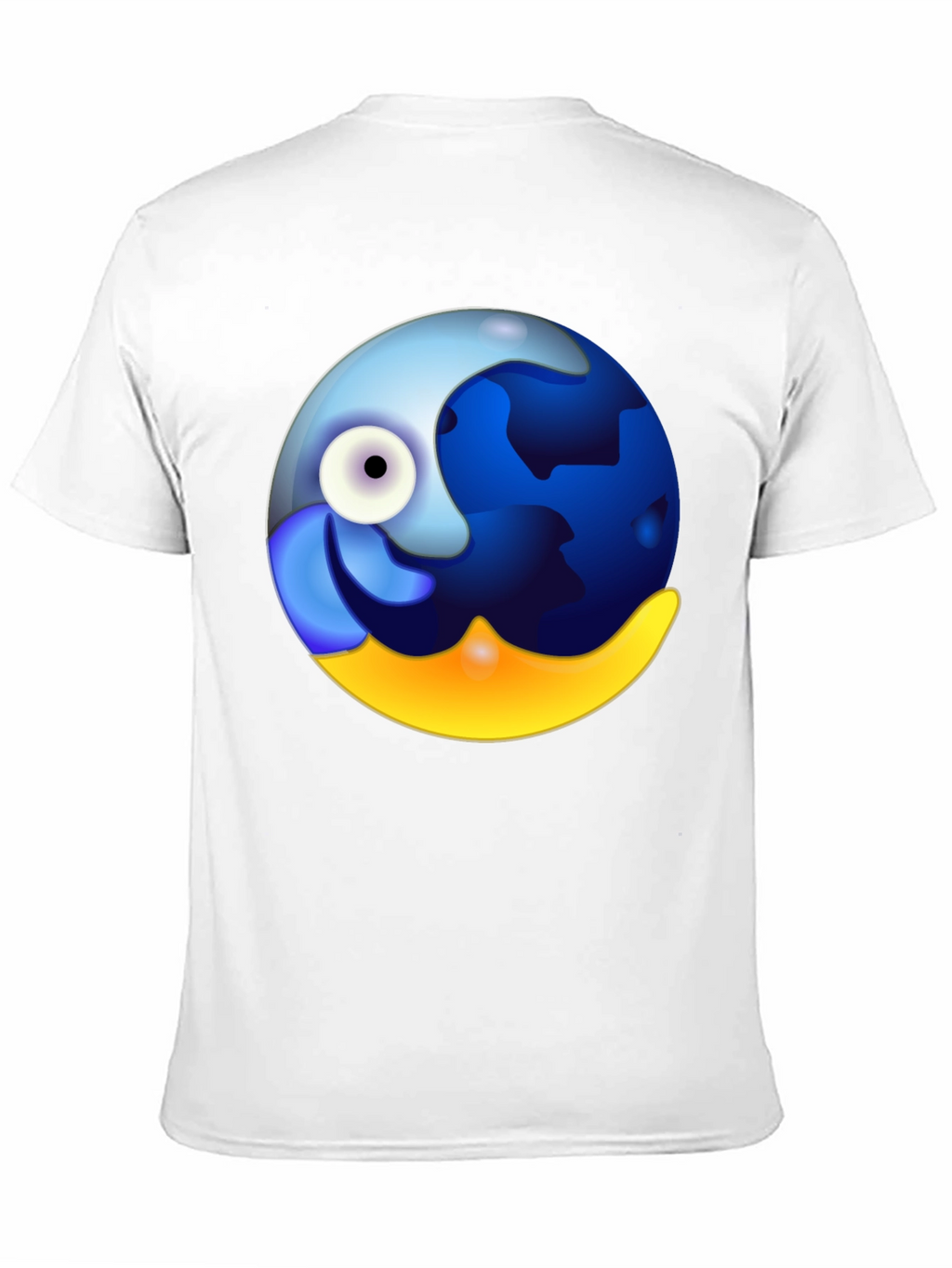 Whimsical Globe Graphic Tee - Black Cotton Comfort