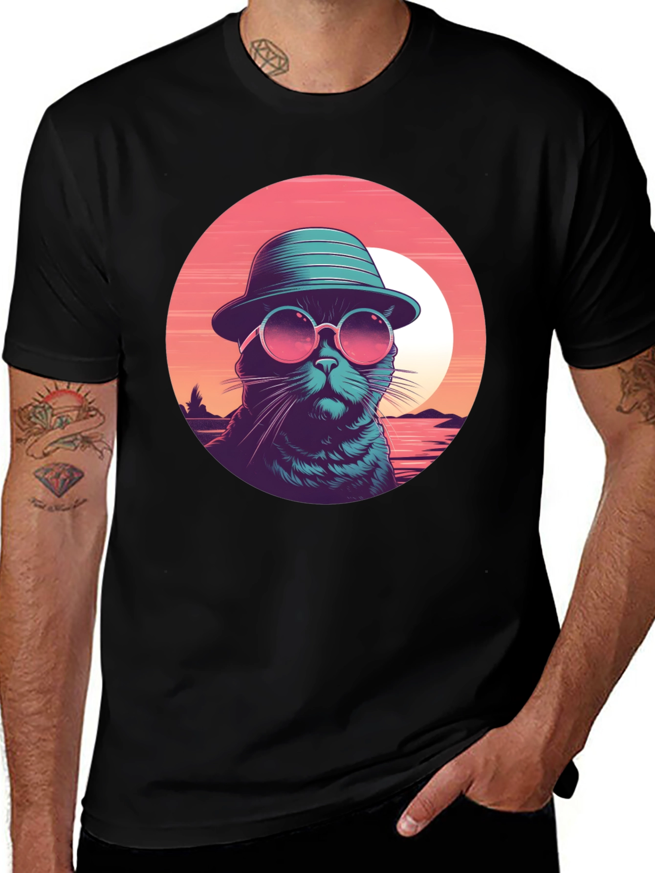 Cool Cat T-Shirt - Retro Style Graphic Tee