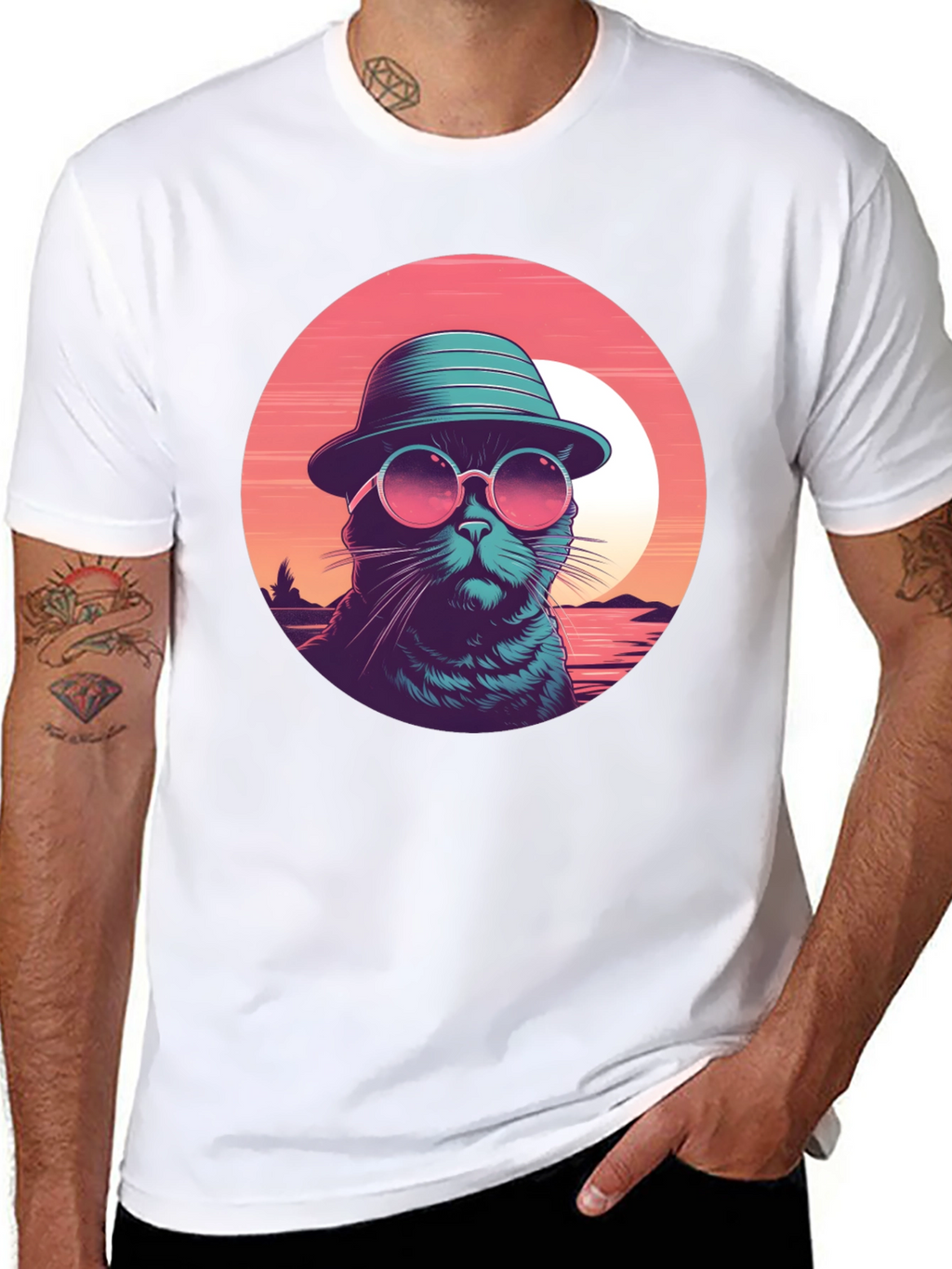 Cool Cat T-Shirt - Retro Style Graphic Tee