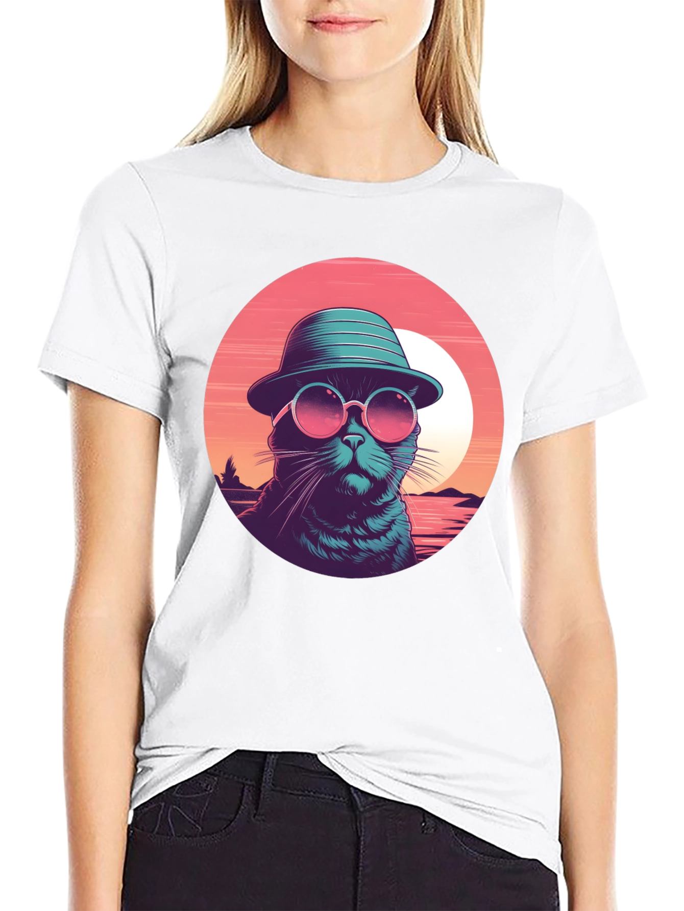Cool Cat T-Shirt - Retro Style Graphic Tee