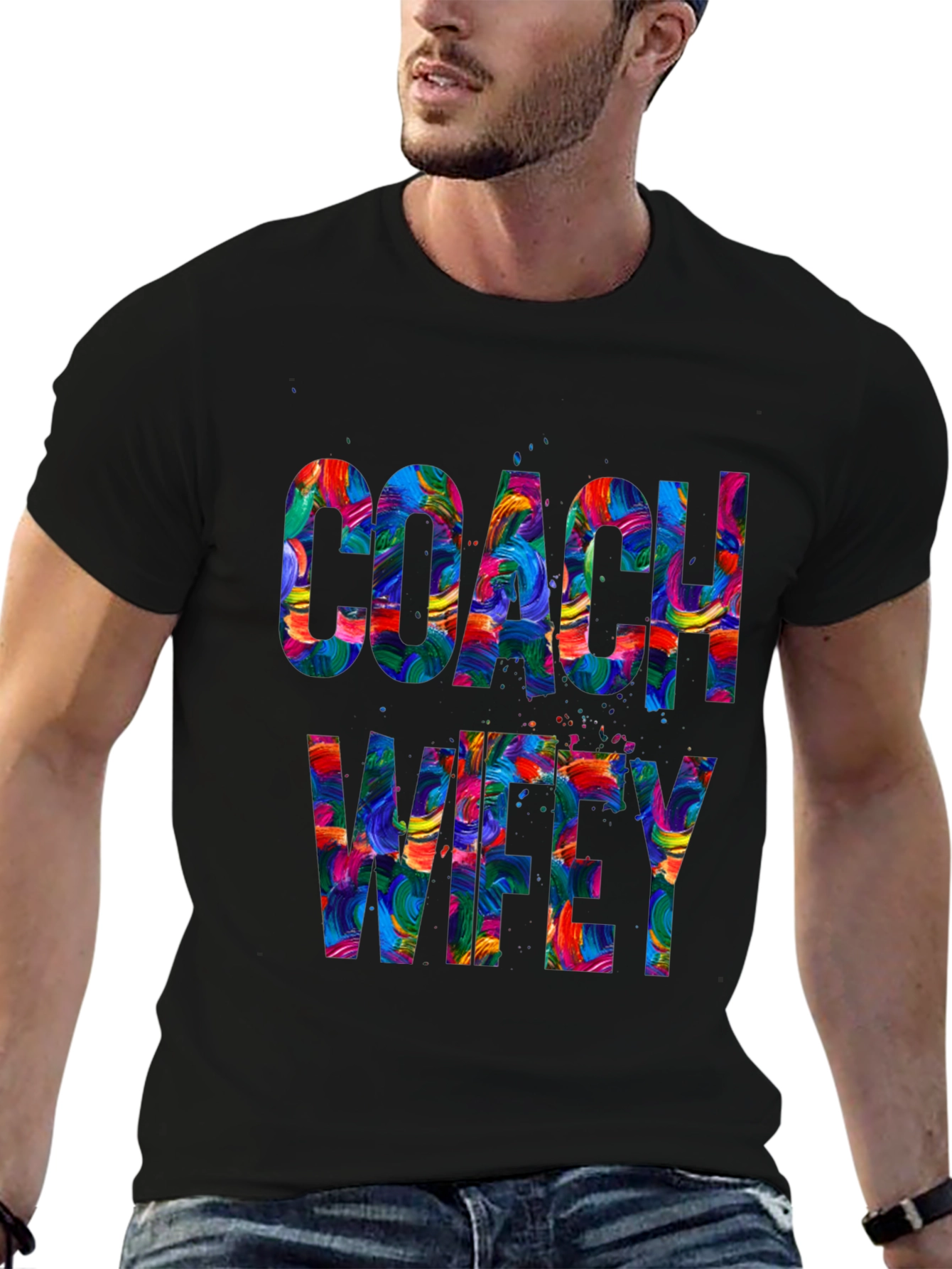 Coach Wifey Graphic Tee - Colorful Design Comfortable Fit