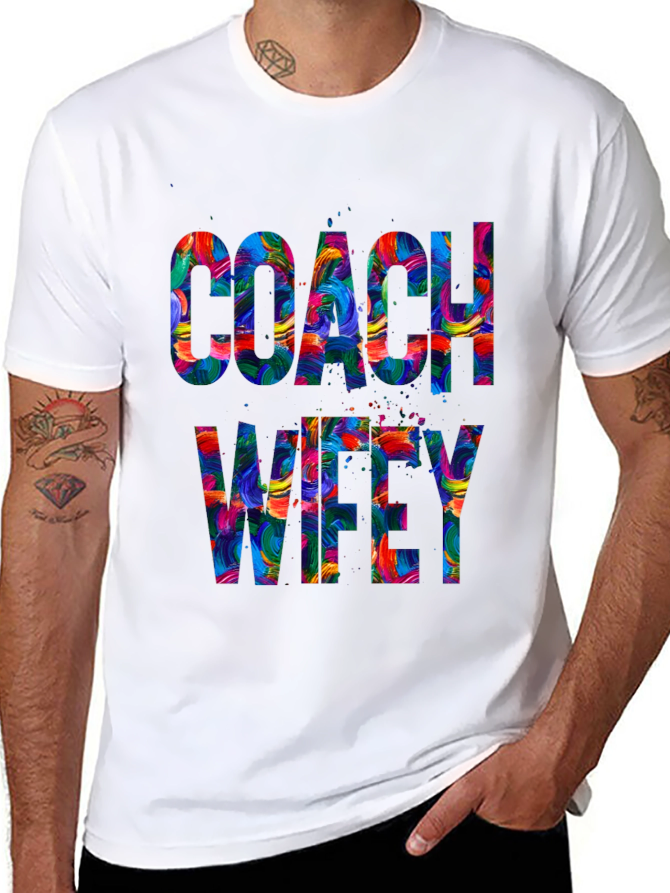 Coach Wifey Graphic Tee - Colorful Design Comfortable Fit