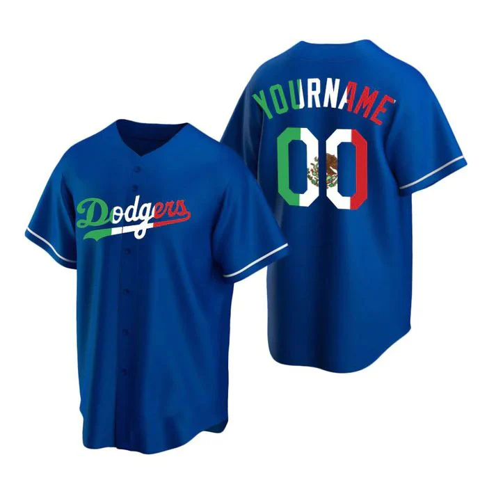 Men's Los Angeles Dodgers Blue Replica Custom Jerseys