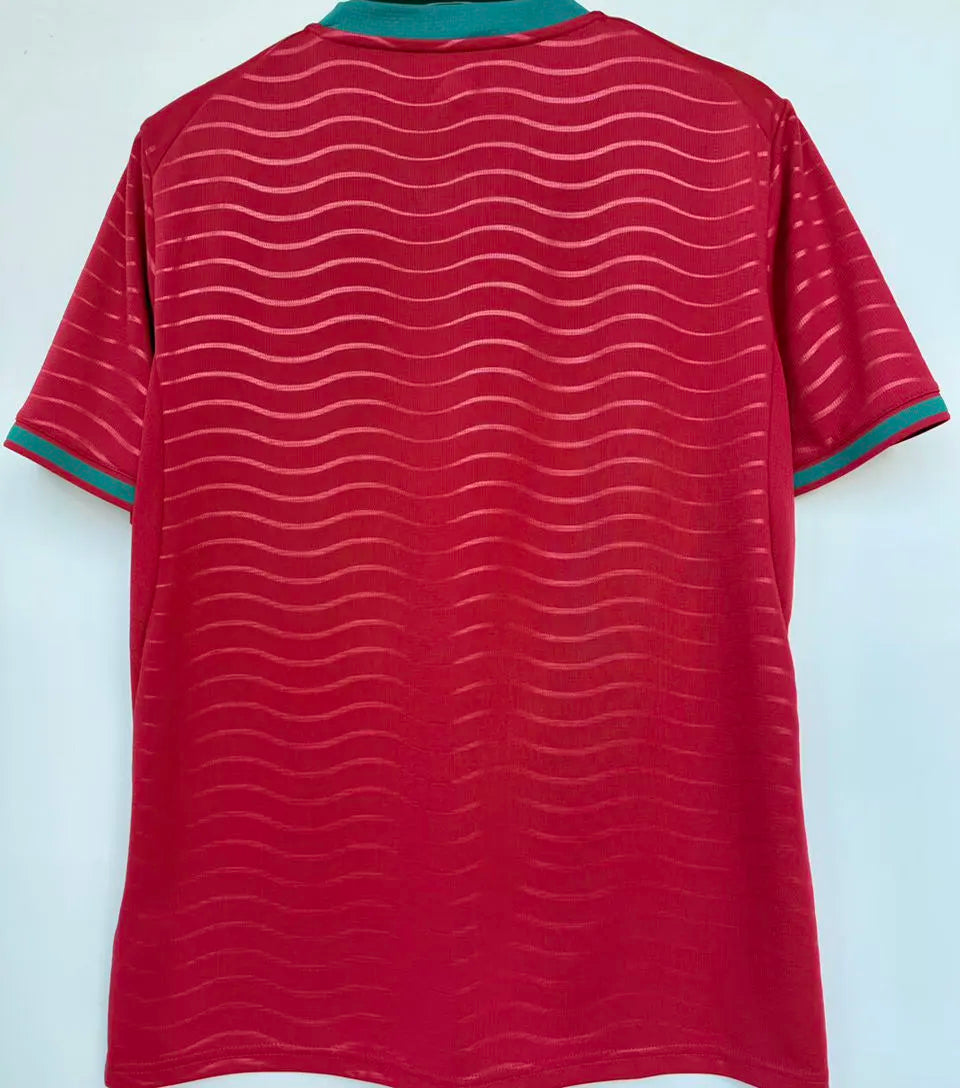 2026/27 Portugal 1:1 Quality Home Red Fans Soccer Jersey (Have Right Patch 有右臂章 白底黑字） Detail 1