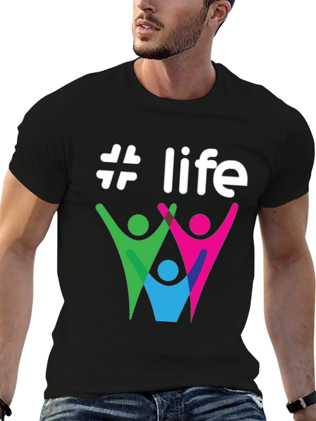 #Life Graphic Tee - Stylish Cotton Casual T-Shirt