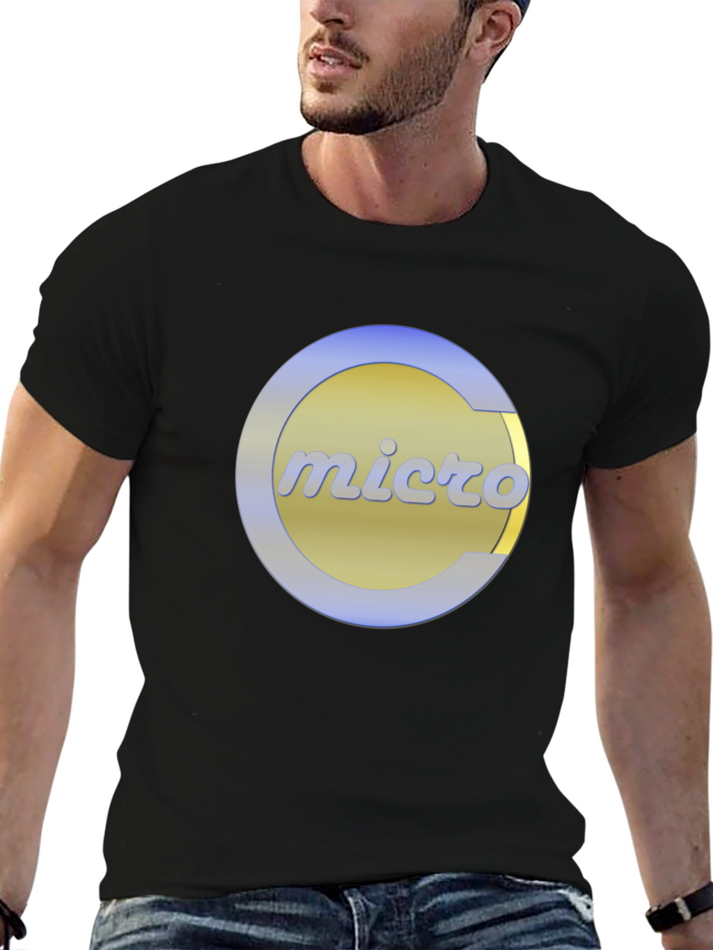 Retro Micro Logo Black T-Shirt