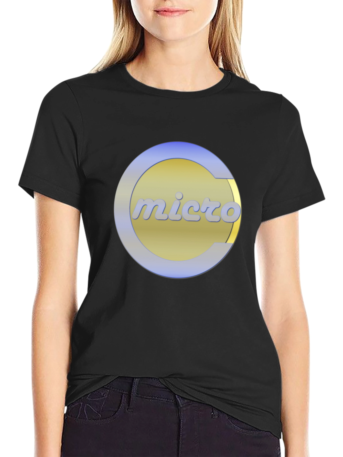 Retro Micro Logo Black T-Shirt