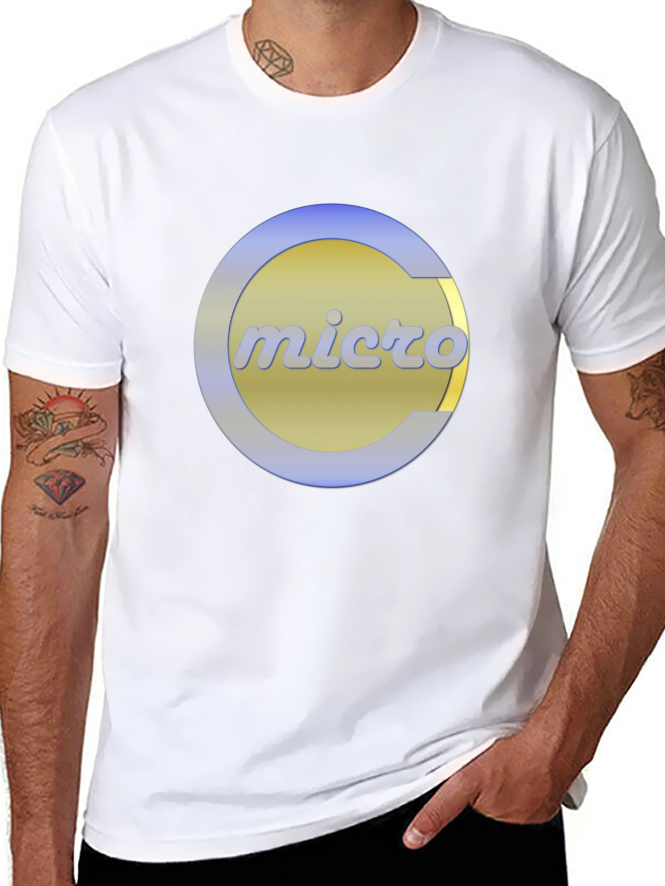 Retro Micro Logo Black T-Shirt