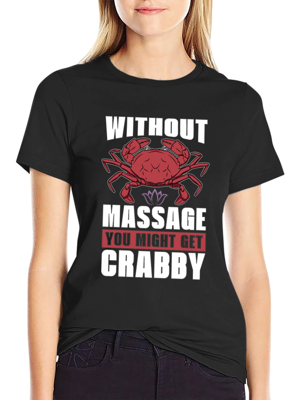 Crabby Massage T-Shirt - Funny Spa Day Apparel